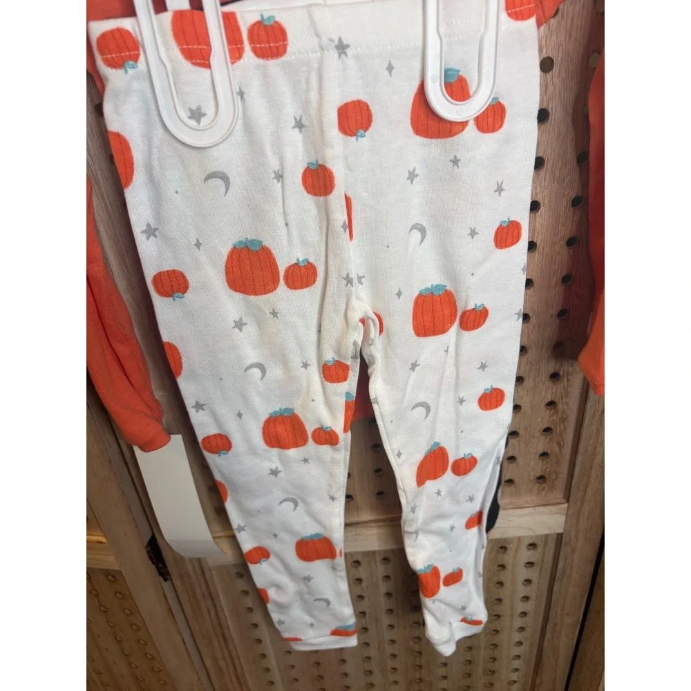 Carters Just One You Kids 2T Halloween Pajama Set Ghost Pumpkin 4-Piece NWT